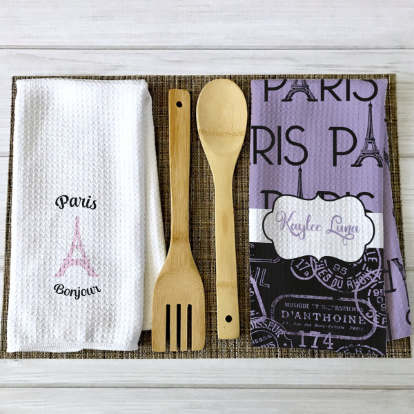 Custom Design - Waffle Weave Towels - 2 Print Styles