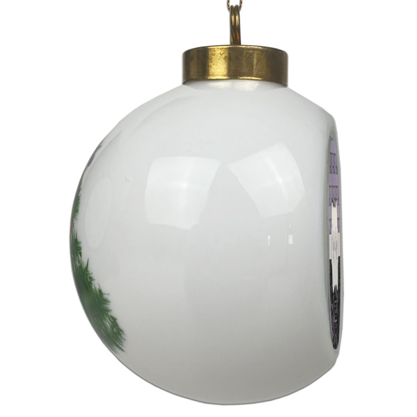 Custom Design - Ceramic Christmas Ornament - Xmas Tree (Side View)