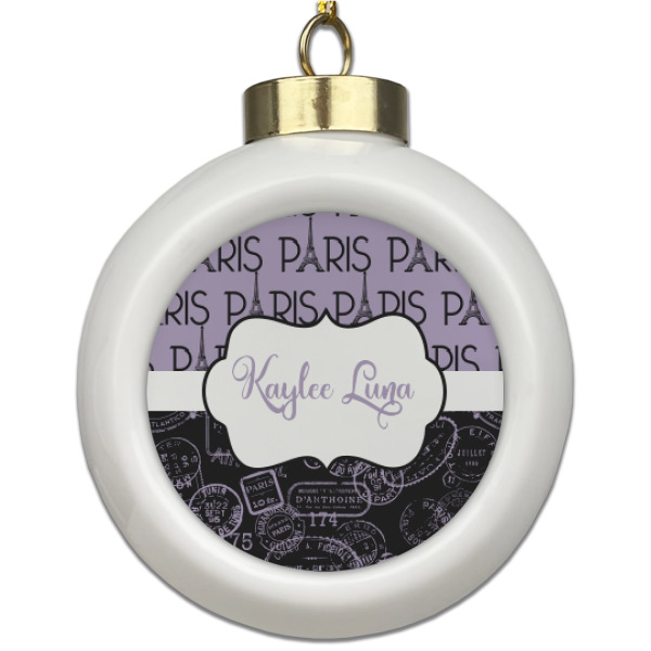 Custom Design Your Own Ceramic Ball Ornament
