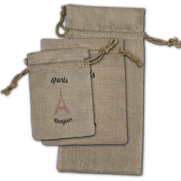 Custom Design - Burlap Gift Bags - (PARENT MAIN) All Three