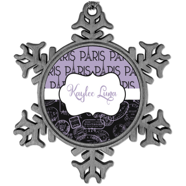 Custom Design Your Own Vintage Snowflake Ornament