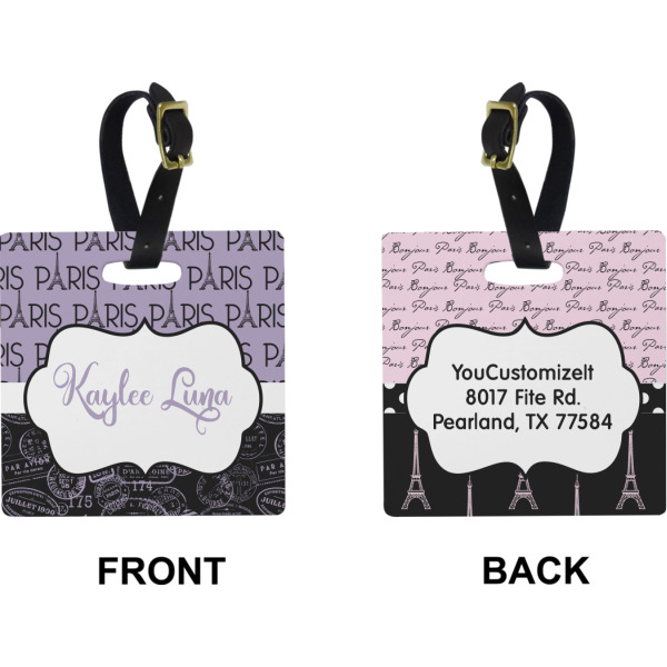 Custom Design - Square Luggage Tag (Front + Back)