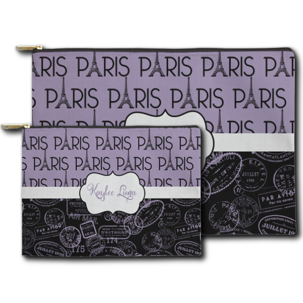 Custom Design - Zippered Pouches - Size Comparison