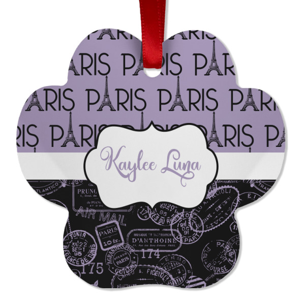 Custom Design - Metal Paw Ornament - Front