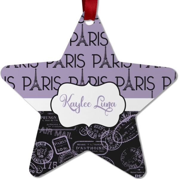 Custom Design - Metal Star Ornament - Front