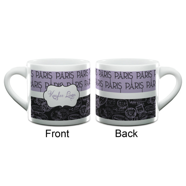 Custom Design - Double Shot Espresso Cup - Single - Front & Back