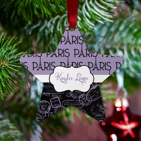 Custom Design - Metal Star Ornament - Lifestyle