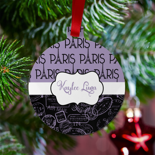 Custom Design - Metal Ball Ornament - Lifestyle