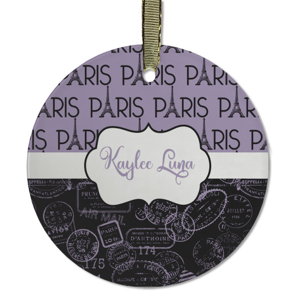 Custom Design - Frosted Glass Ornament - Round