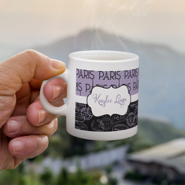 Custom Design - Single Shot Espresso Cup - Lifestyle in Hand