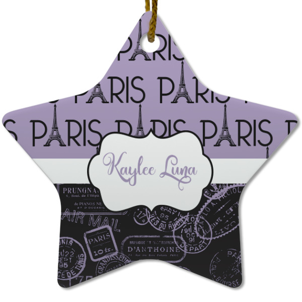 Custom Design - Ceramic Flat Ornament - Star (Front)