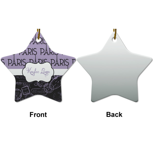 Custom Design - Ceramic Flat Ornament - Star Front & Back (APPROVAL)