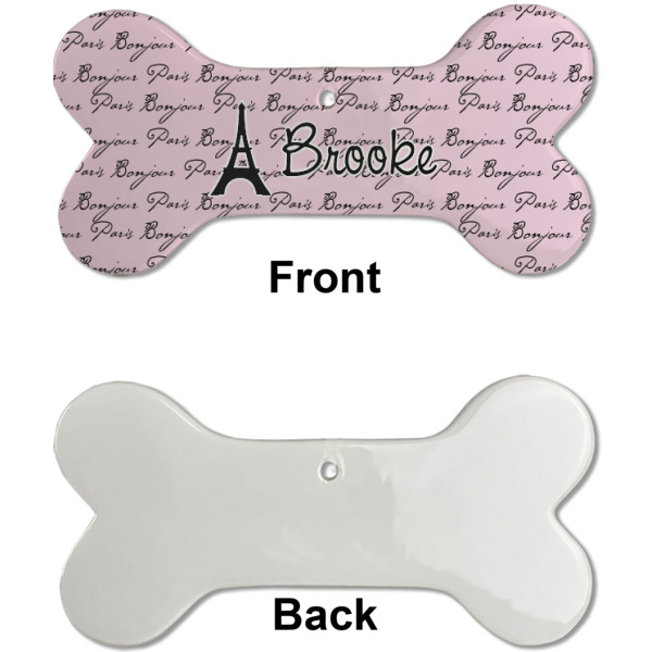 Custom Design - Ceramic Flat Ornament - Bone Front & Back Single Print (APPROVAL)