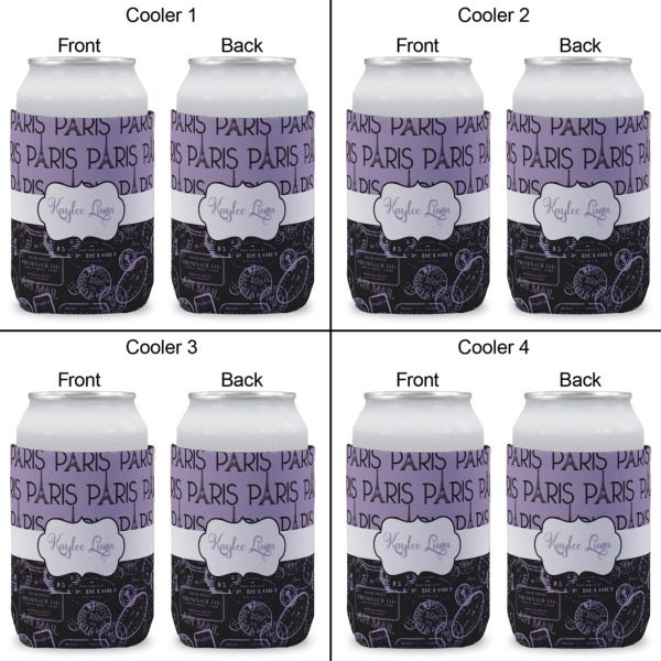Custom Design - Can Cooler - Standard 12oz - Set of 4 - Front & Back
