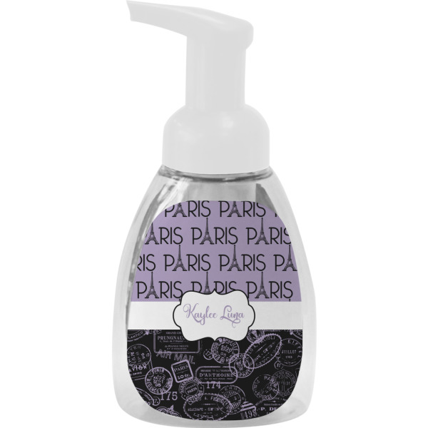 Custom Paris Bonjour and Eiffel Tower Foam Soap Bottle (Personalized)