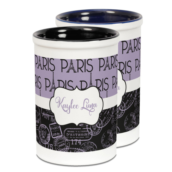 Custom Design Your Own Ceramic Pencil Holder - Large