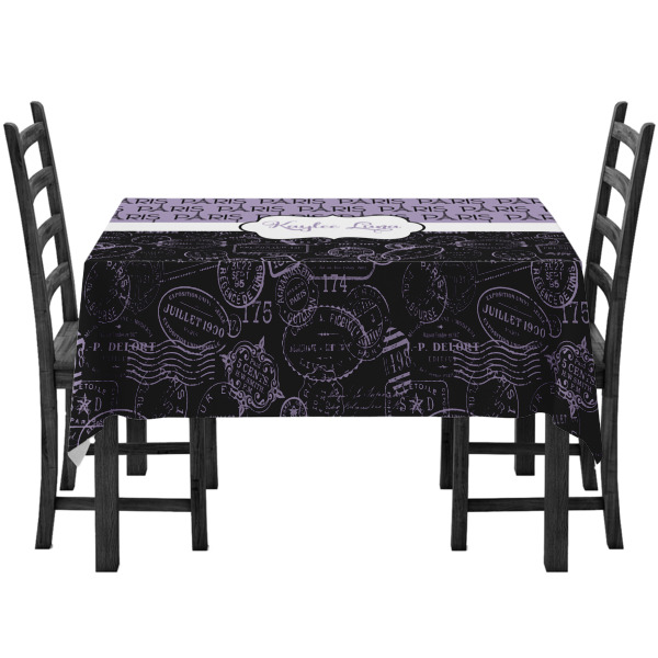 Custom Paris Bonjour and Eiffel Tower Tablecloth (Personalized)