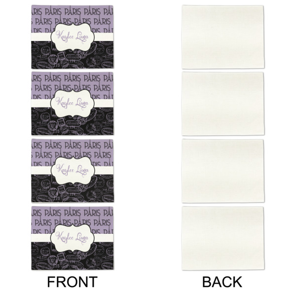 Custom Design - Linen Placemat - APPROVAL Set of 4 (single sided)