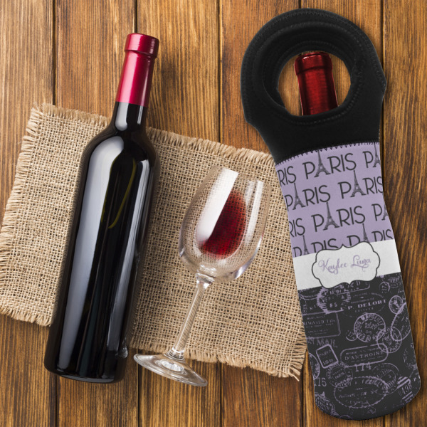 Custom Design - Wine Tote Bag - On Table