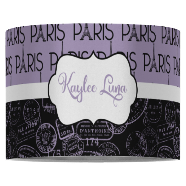 Custom Design - 16" Drum Lampshade - Front (Fabric)