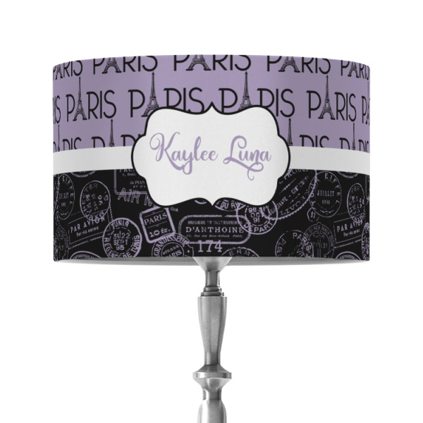 Custom Design - 12" Drum Lampshade - ON STAND (Fabric)