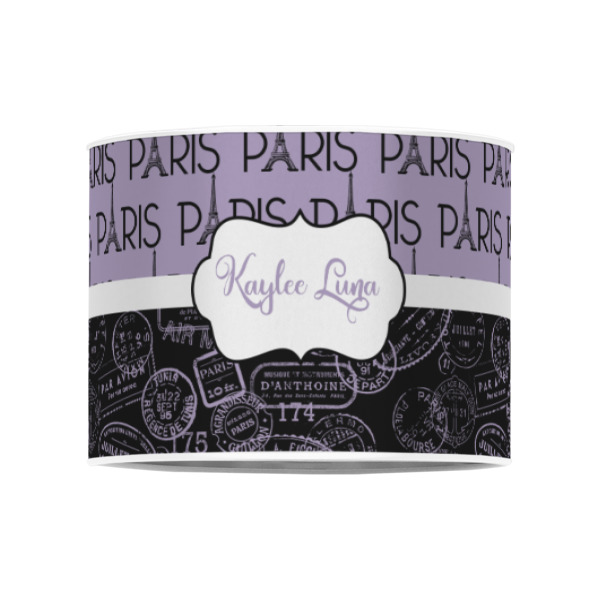 Custom Design - 8" Drum Lampshade - FRONT (Poly Film)