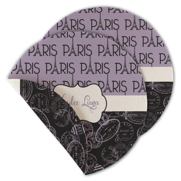 Custom Design - Round Linen Placemats - MAIN (Double-Sided)