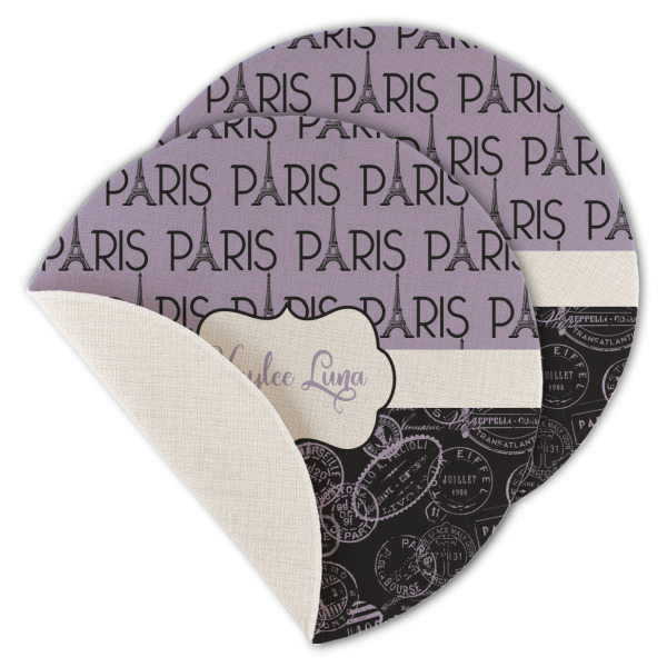 Custom Design - Round Linen Placemats - MAIN (Single Sided)