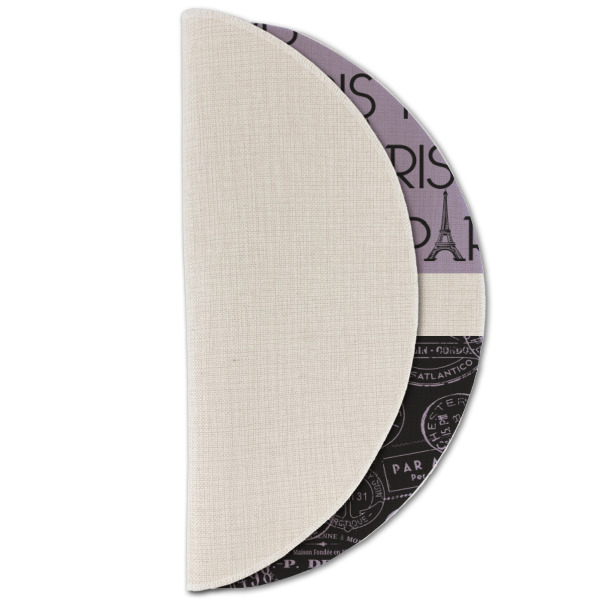 Custom Design - Round Linen Placemats - HALF FOLDED (single sided)