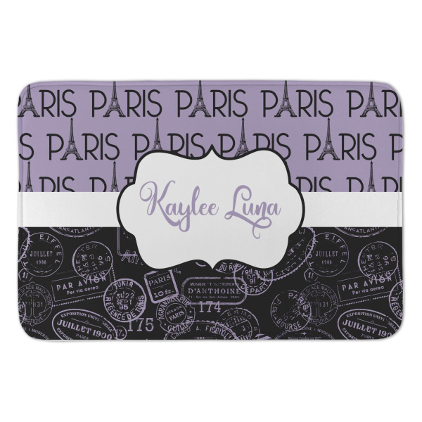 Custom Paris Bonjour and Eiffel Tower Anti-Fatigue Kitchen Mat (Personalized)
