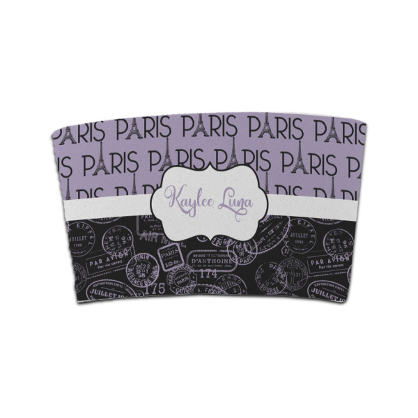 Custom Paris Bonjour and Eiffel Tower Coffee Cup Sleeve (Personalized)
