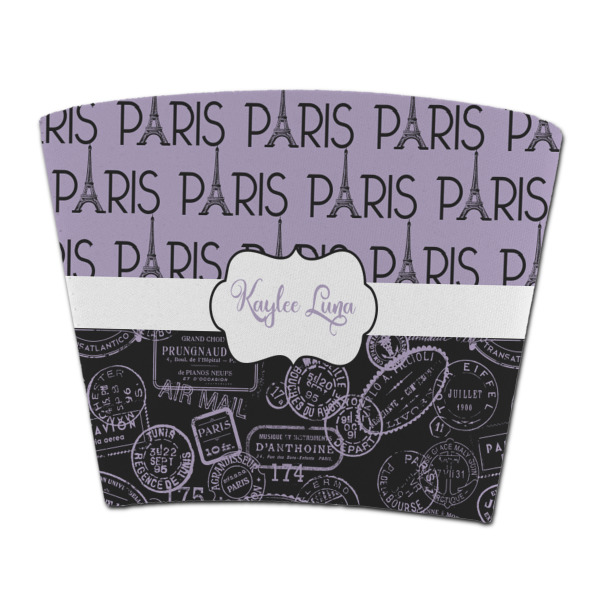 Custom Paris Bonjour and Eiffel Tower Party Cup Sleeve - without bottom (Personalized)