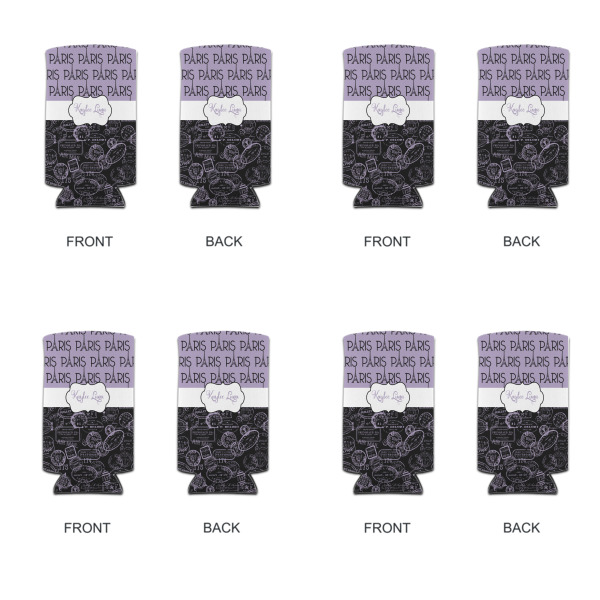 Custom Design - Can Cooler - Tall 12oz - Set of 4 - Front & Back