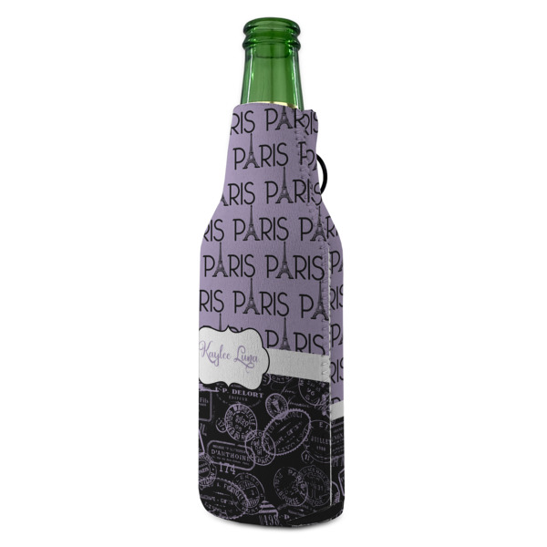 Custom Design - Zipper Bottle Cooler - ANGLE (bottle)
