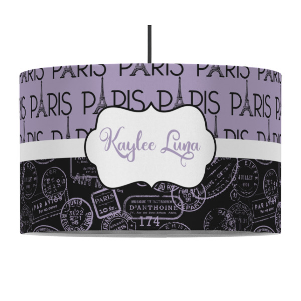 Custom Design - 12" Drum Lampshade - PENDANT (Fabric)