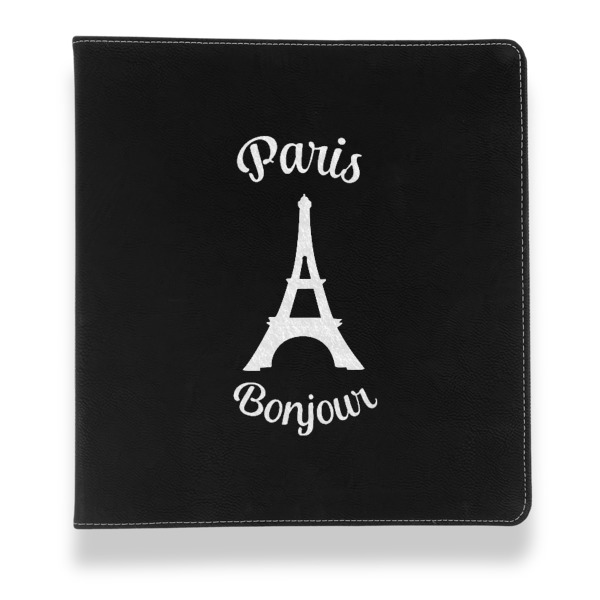 Custom Design - Leather Binder - 1" - Black - Front View