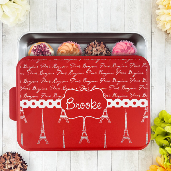 Custom Design - Aluminum Baking Pan - Red Lid - LIFESTYLE