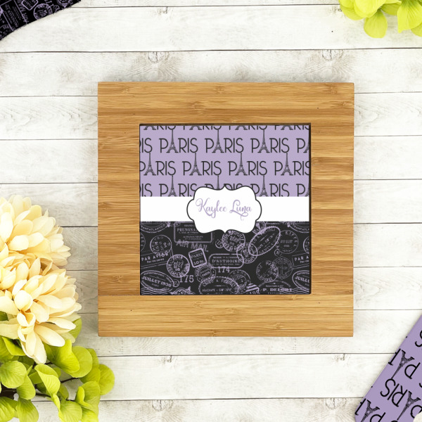 Custom Design - Bamboo Trivet with 6" Tile - LIFESTYLE