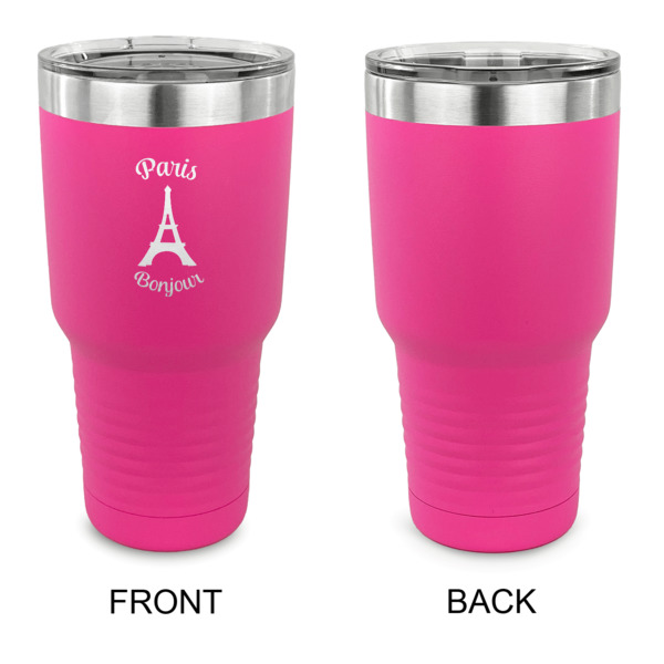 Custom Design - 30 oz Stainless Steel Ringneck Tumblers - Pink - Single Sided - APPROVAL