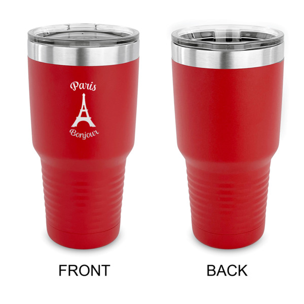 Custom Design - 30 oz Stainless Steel Ringneck Tumblers - Red - Single Sided - APPROVAL