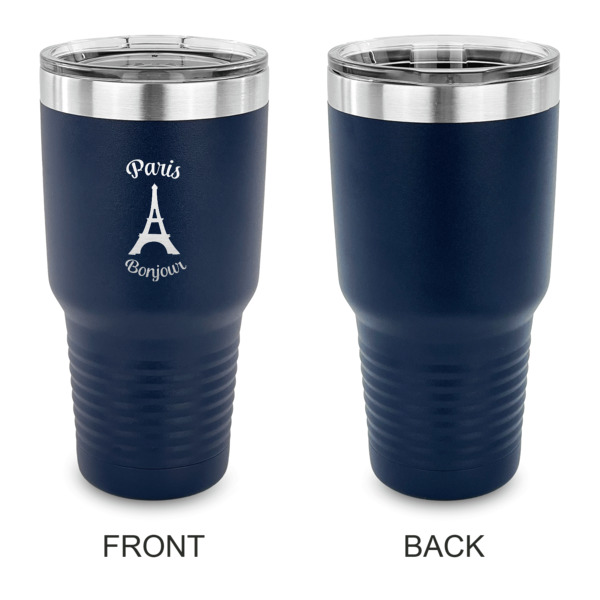 Custom Design - 30 oz Stainless Steel Ringneck Tumblers - Navy - Single Sided - APPROVAL