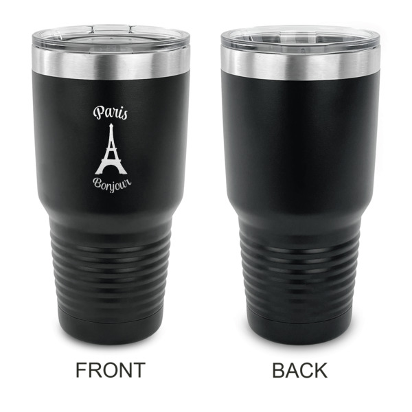 Custom Design - 30 oz Stainless Steel Ringneck Tumblers - Black - Single Sided - APPROVAL