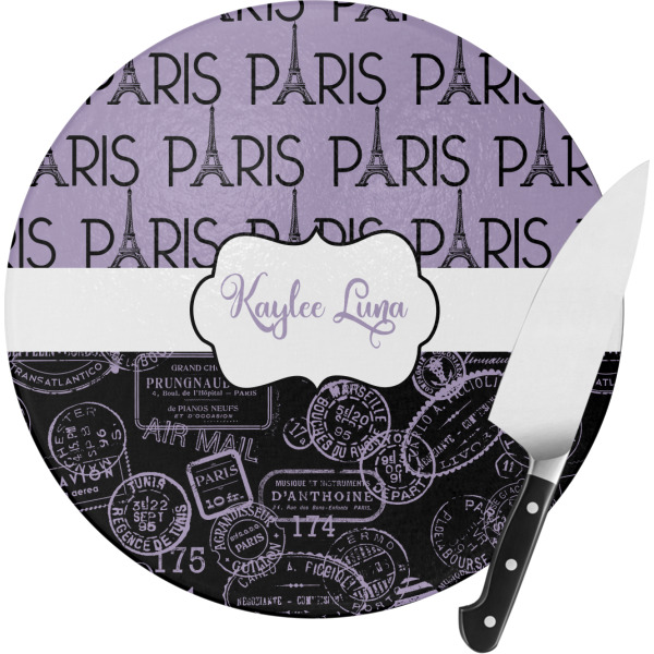 Custom Design Your Own Round Glass Cutting Board - Small