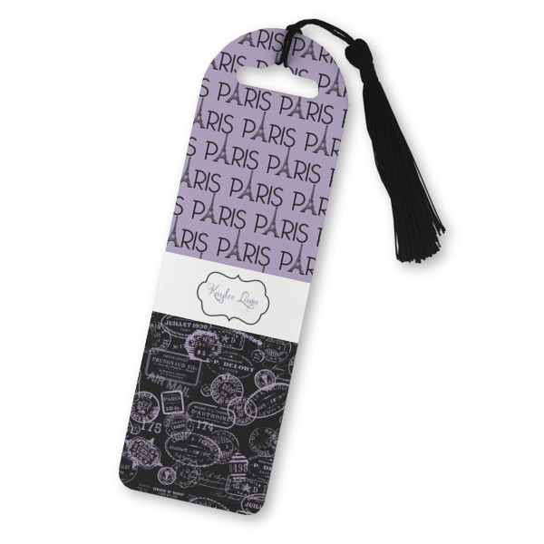Custom Paris Bonjour and Eiffel Tower Plastic Bookmark (Personalized)
