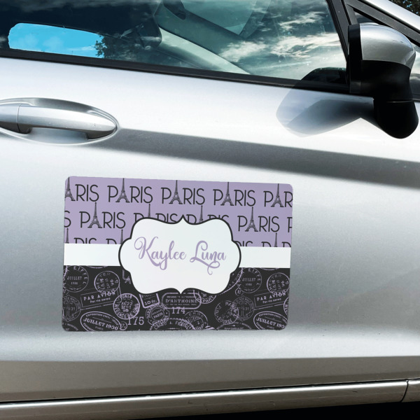 Custom Design - Large Rectangle Car Magnets- In Context