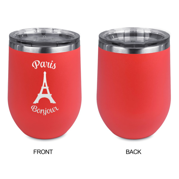 Custom Design - Stainless Wine Tumblers - Coral - Single Sided - Approval