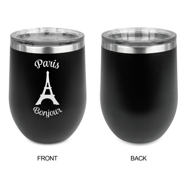 Custom Design - Stainless Wine Tumblers - Black - Single Sided - Approval