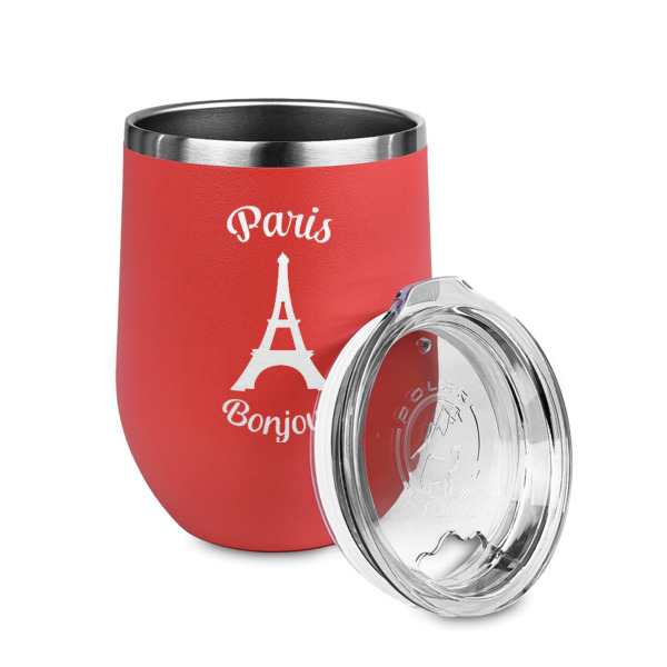 Custom Design - Stainless Wine Tumblers - Coral - Single Sided - Alt View