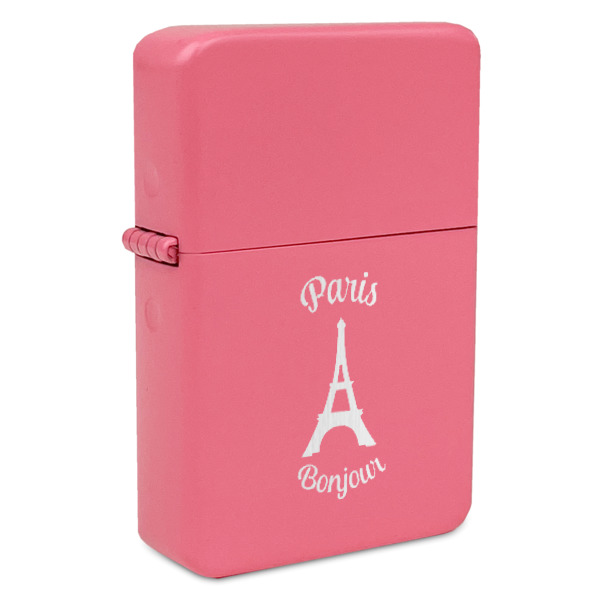 Custom Design - Windproof Lighters - Pink - Front/Main