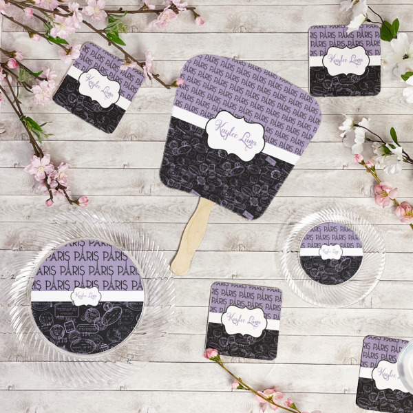 Custom Design - Party Supplies Combination Image - All items - Plates, Coasters, Fans